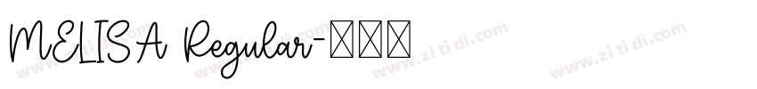 MELISA Regular字体转换